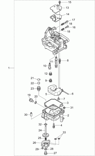 ����� EVINRUDE E15TEL4AAA  - carburetor Assembly