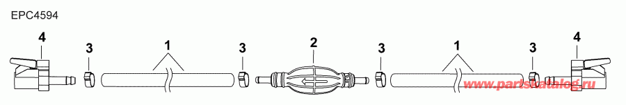  ������� E30MRLAAB  - fuel Hose & Primer Bulb Assy