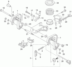 16-4_stern & ���������� ��������� (16-4_stern & Swivel Bracket)