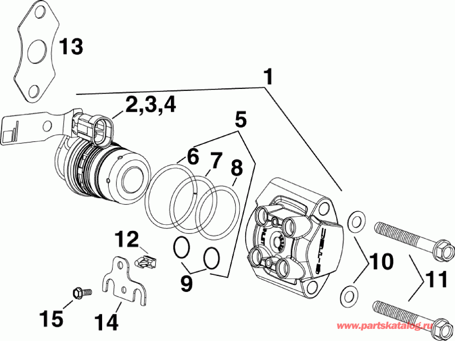 �������� ����� EVINRUDE E50DPLAAA  - ��������� �������� / fuel Injector