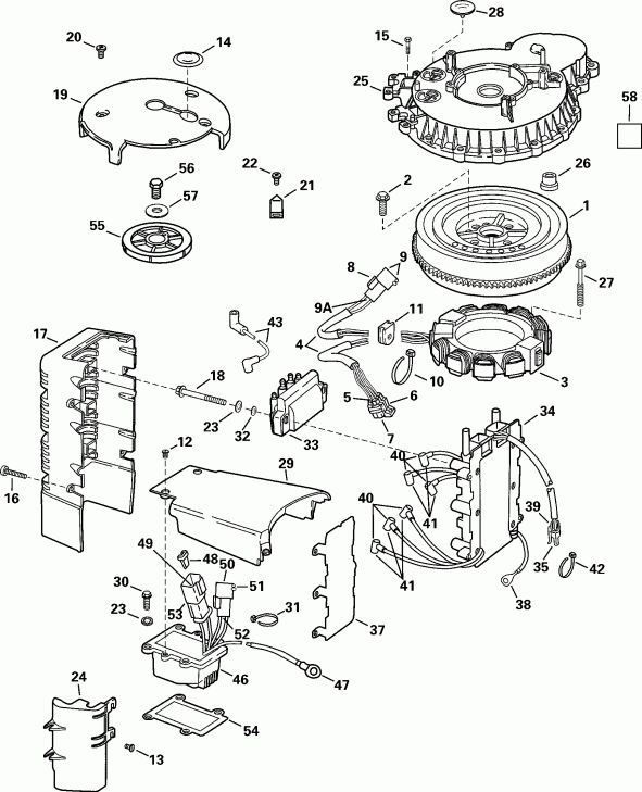 ��������� Evinrude E150WPLSSC Commercial, Elec Start, TNT,   - nition System