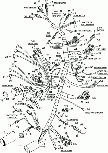 ��������� ������� E175FSLSSV FFI, Elec Start, TNT, 20 IN.   - tor ������ Assembly / tor Cable Assembly