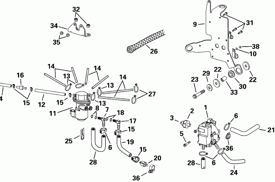  EVINRUDE E200FCSSSH FFI, Elec Start, TNT, 25 IN s  - l Components / l Components