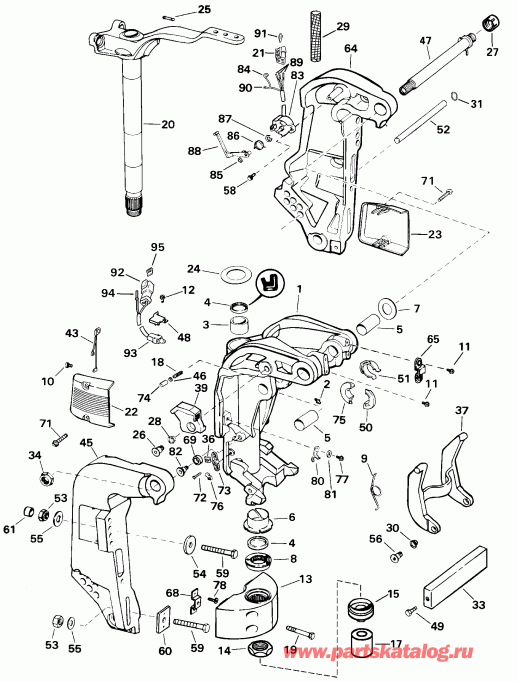 ��������� ����� EVINRUDE RE135FCSSS FFI, Elec Start, TNT, 25 IN.   - dsection / dsection