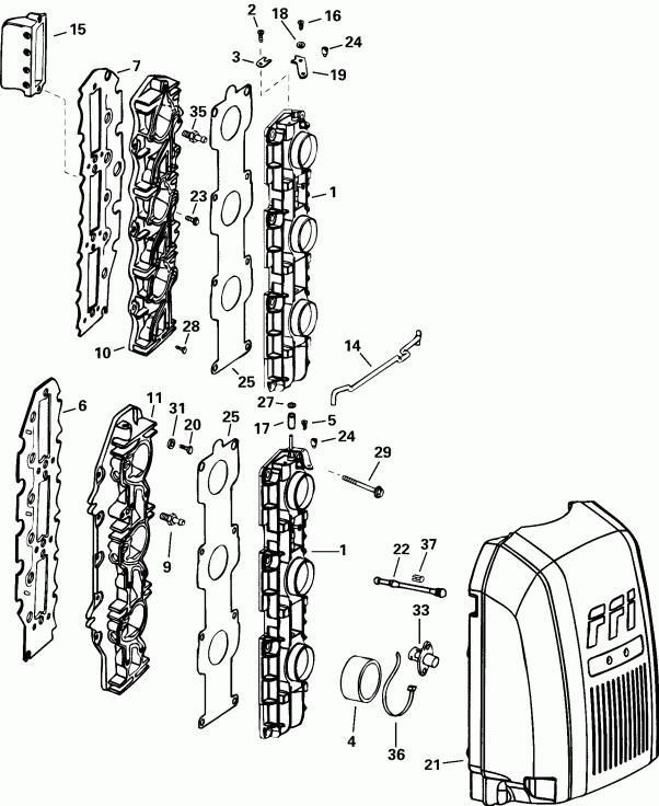 ��������� ��������� EVINRUDE RE150FXSSM FFI, Elec Start, TNT, 20 IN.   - take ���������