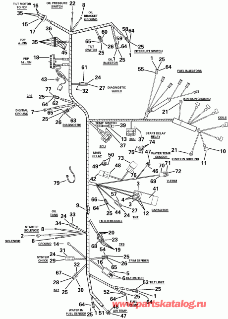 ��������� ��������� ������� RE225FCSSH FFI, Elec Start, TNT, 25 IN s  - gine Cable - gine ������