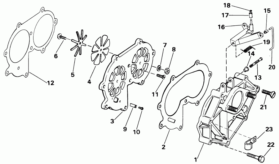 ��������� �������� ����� Evinrude BE30BASIA rope start, tiller, 15 in shaf  - take Manifold / take ���������