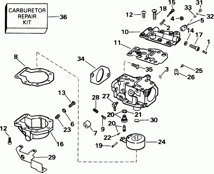 ��������� EVINRUDE BE35ARSIB rope start, tiller, 15 in shaf  - 35 Hp - 35 Hp