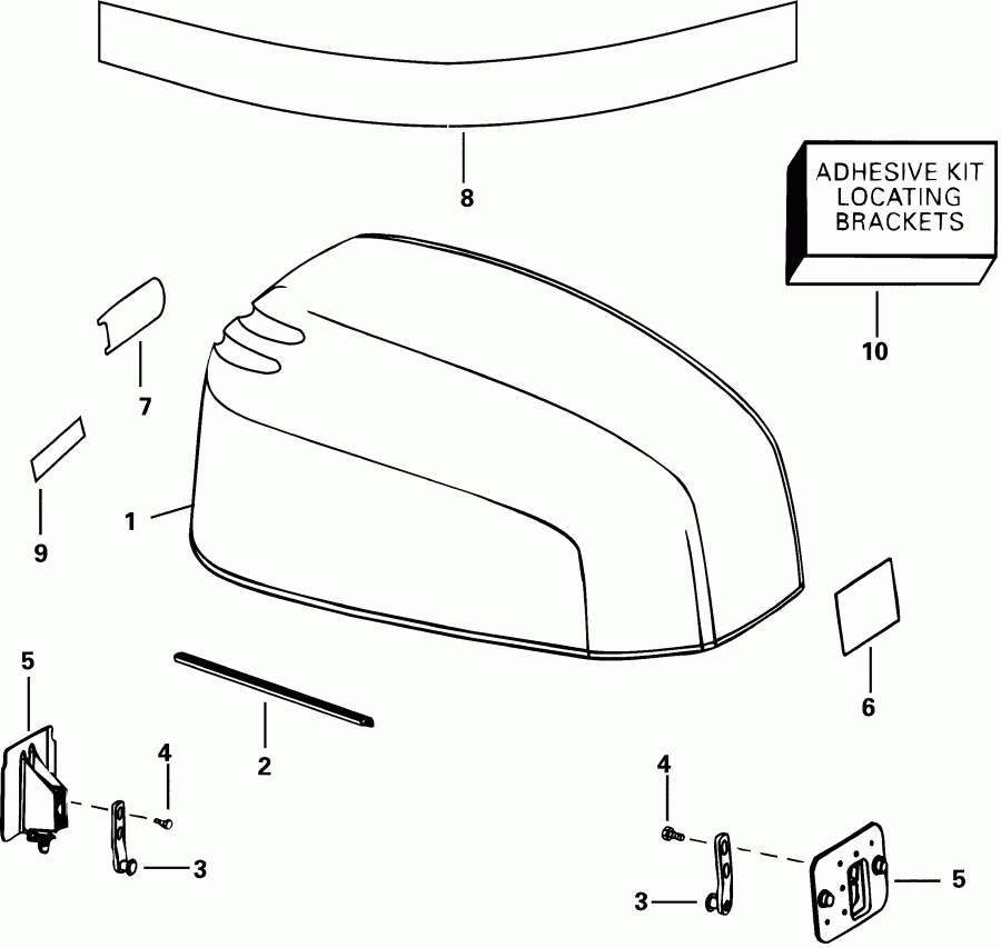 ��������� ����� EVINRUDE E100WPXSIF commercial, elec start, 25 in  - gine ������ - gine Cover