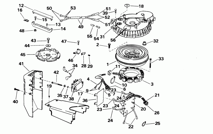 ��������� �������� ����� EVINRUDE E105WRLSIF commercial, rope start, 20 in  - nition System