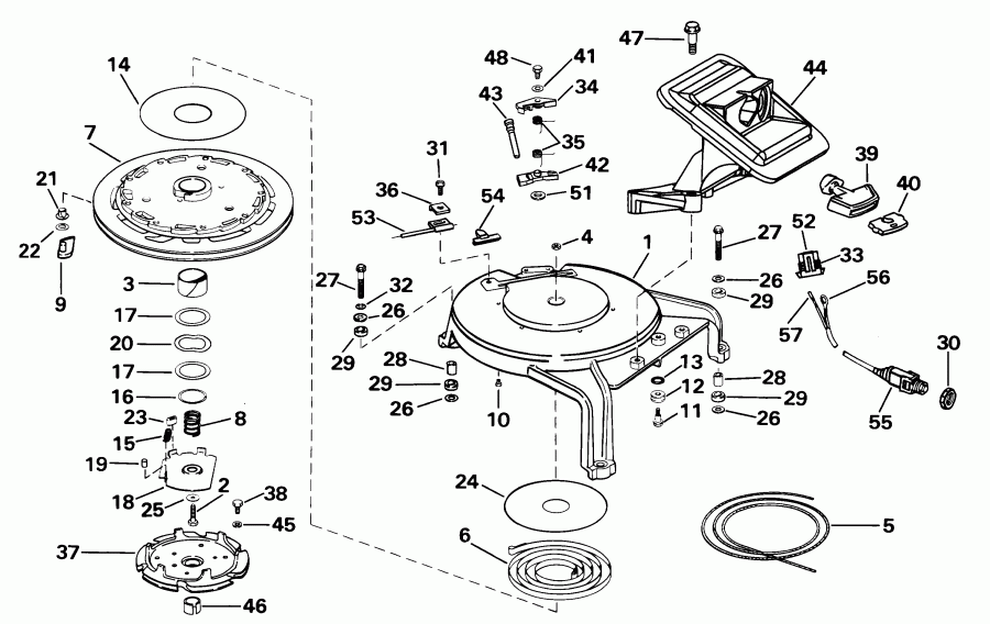 ��������� ����� EVINRUDE E105WRLSIF commercial, rope start, 20 in  - wind ������� - wind Starter