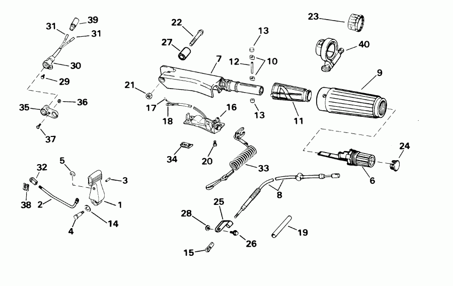 ����� Evinrude E10EVL4SIC 4-stroke, elec start, 20 in s  - eering & Shift Handle - ee������ & ������������� Handle