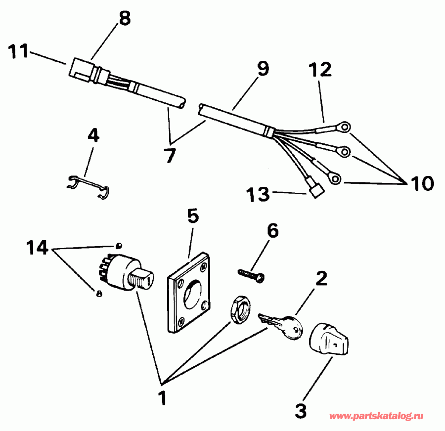 �������� ��������� ����� Evinrude E10RL4SID 4-stroke, rope start, tiller,   - 9.9