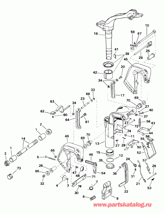 ��������� ����� Evinrude E10TEX4SID 4-stroke, elec start, tiller,  - dsection - dsection
