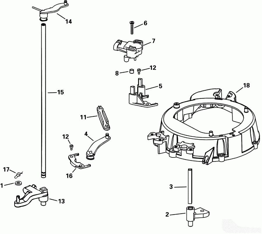 ����� ������� E115FPLSIF FFI, elec start, TNT, 20 in s  - rottle ��������� �������� - rottle Linkage