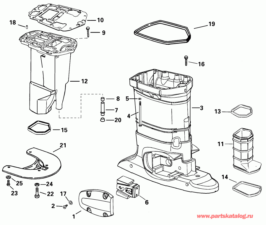 ��������� ����� EVINRUDE E135FSLSIF FFI, elec start, TNT, 20 in s  - haust Housing