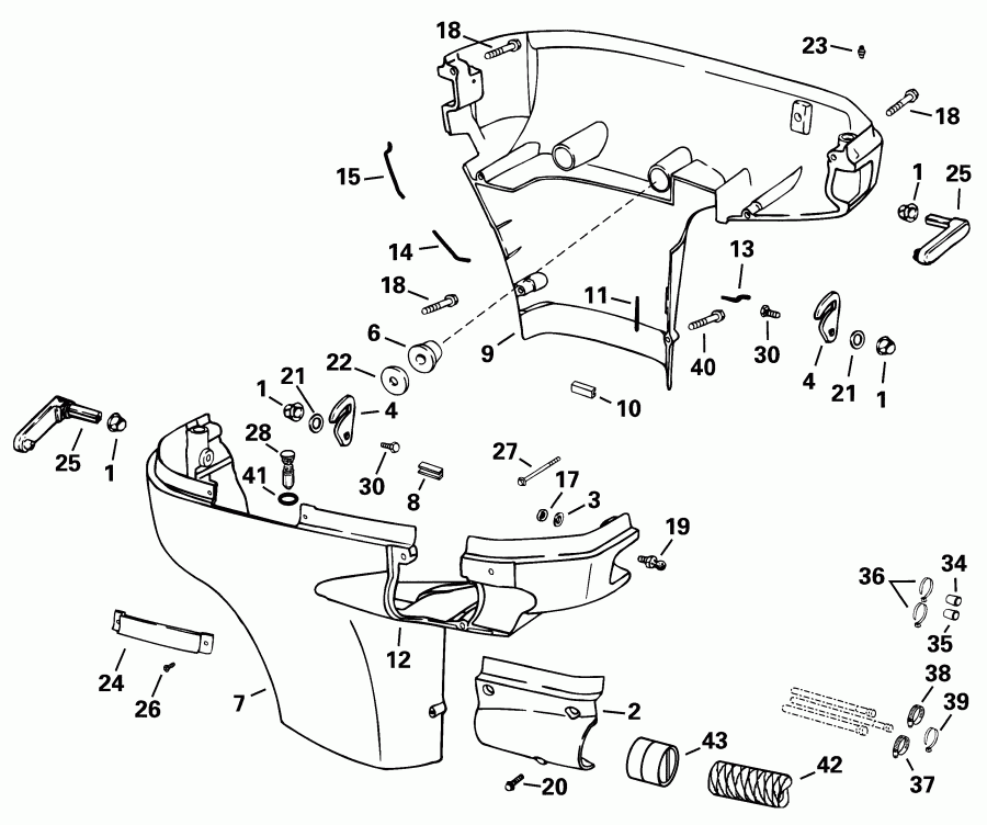 �������� ����� EVINRUDE E135FSXSIF FFI, elec start, TNT, 25 in s  - wer Engine Cover / wer ������ ��������� (�����)