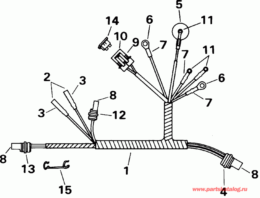 �������� ��������� ����� EVINRUDE E15R4SID 4-stroke, rope start, 15 in sha  - Te Models - Te Models