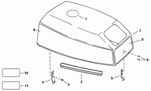 ������ ��������� (�����) - Evinrude (Engine Cover - Evinrude)