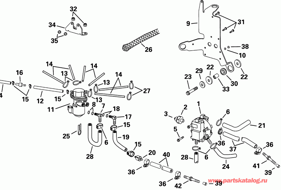 �������� ����� EVINRUDE E200FPXSIF FFI, elec start, TNT, 25 in s  - l Components / l Components