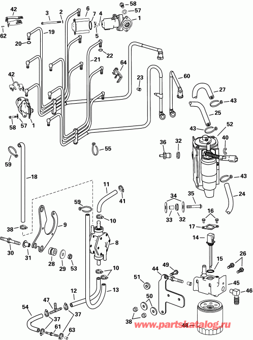 �������� ��������� ����� EVINRUDE E250FCZSIF FFI, elec start, TNT, 30 in s  - el Components