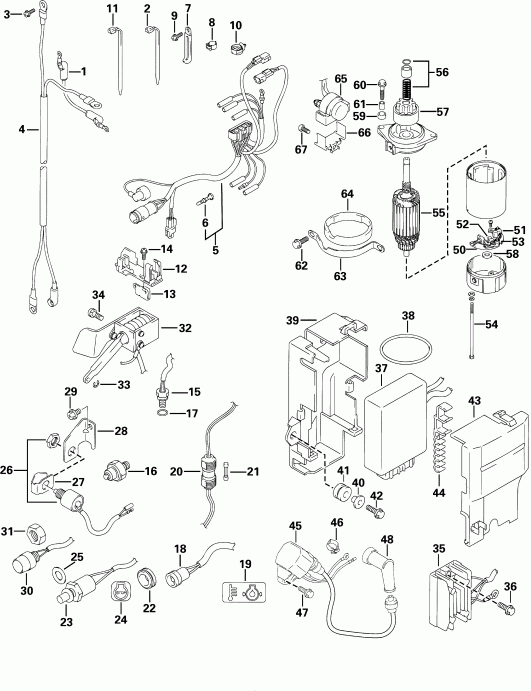 �������� ����� Evinrude E25TEL4SIC 4-Stroke, Elec. Start, Tiller  - ectrical System