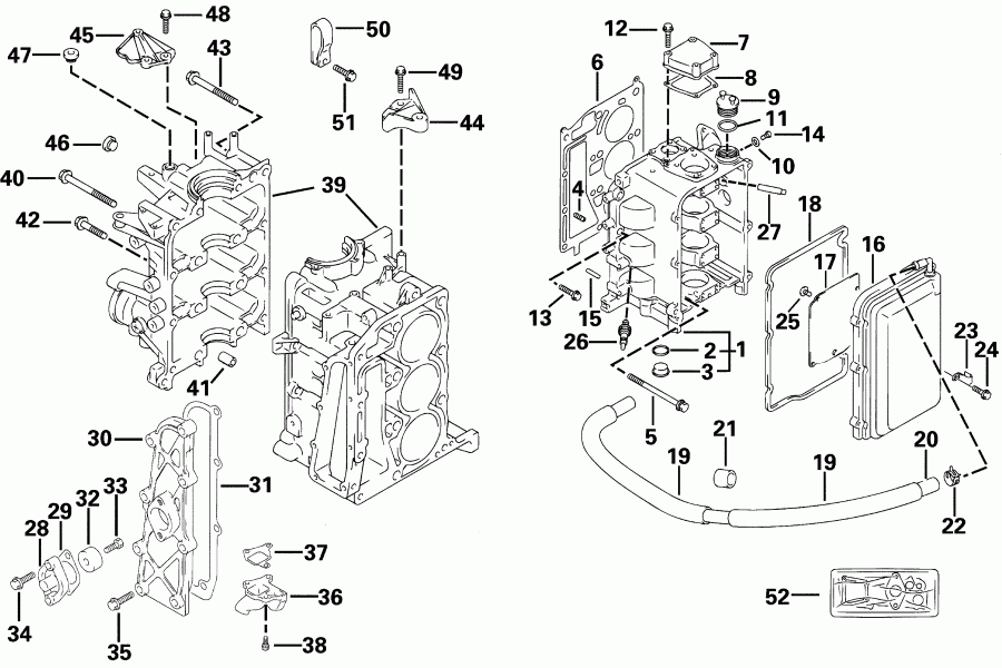 ��������� ������� E30R4SIC 4-Stroke, Rope Start, Tiller, 1  - linder & ������ ���������