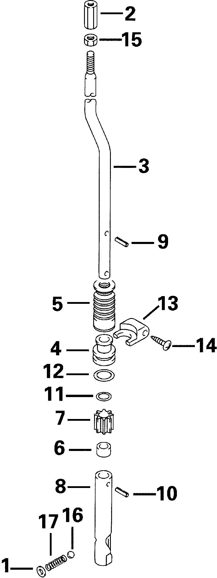 ����� EVINRUDE E30R4SIC 4-Stroke, Rope Start, Tiller, 1  - ift ���� - ift Rod