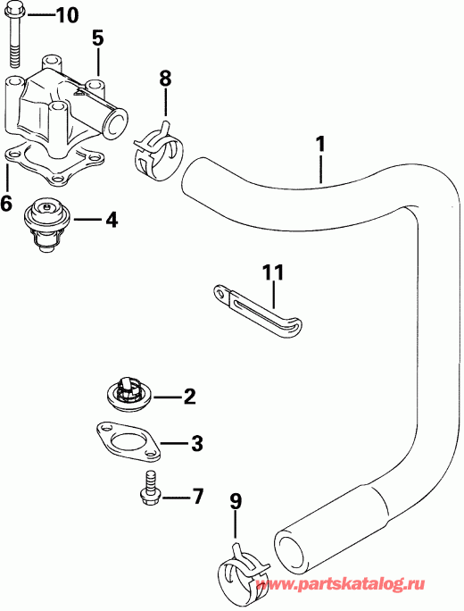 �������� ��������� ����� EVINRUDE E30R4SIC 4-Stroke, Rope Start, Tiller, 1  - ermostat