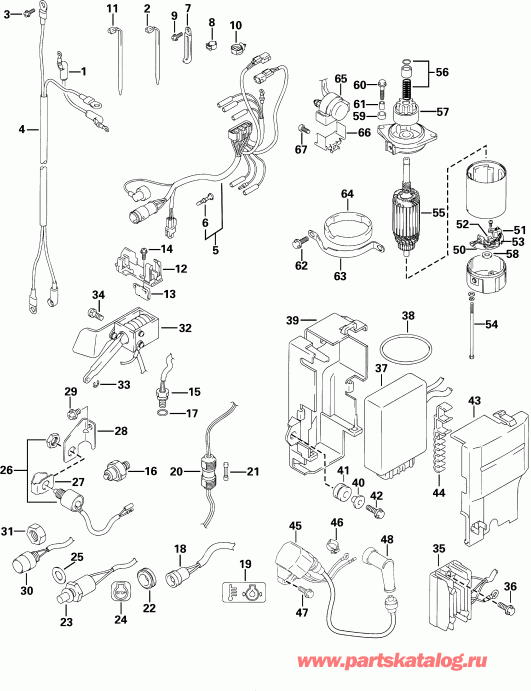 ��������� �������� ����� ������� E30TE4SIC 4-Stroke, Elec. Start, Tiller,  - ectrical System - ectrical System