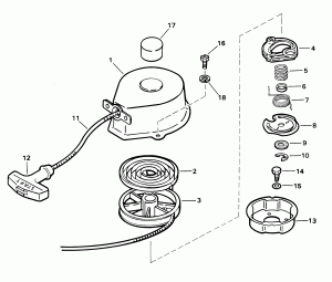 ���������� ������� � ����� (Recoil Starter Assembly)
