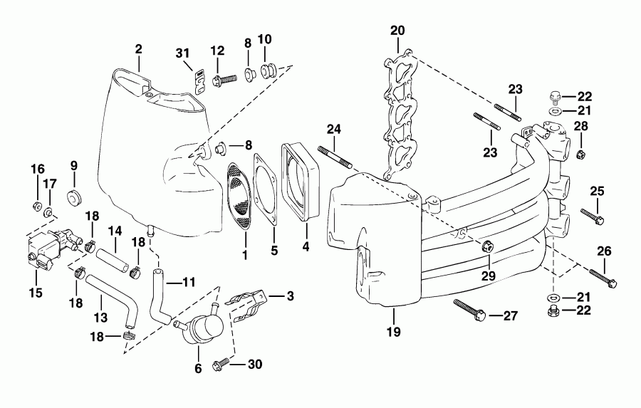 �������� ��������� ����� Evinrude E40PL4SIR 4-Stroke, Elec Start, TNT, 20   - take Manifold / take ���������