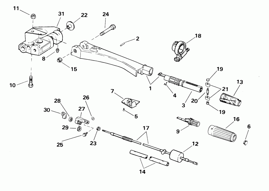 �������� ��������� ����� ������� E40WRSIR commercial, rope start, 15 in s  - eering Handle / ee������ Handle
