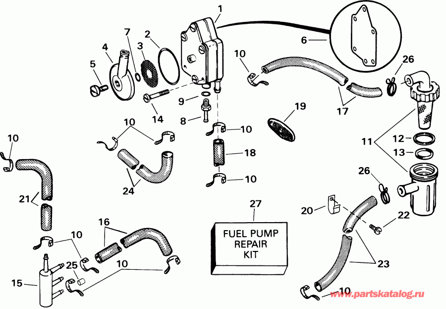 ��������� ����� ������� E55WRLSIR commercial, rope start, 20 in   - el Pump & Filter