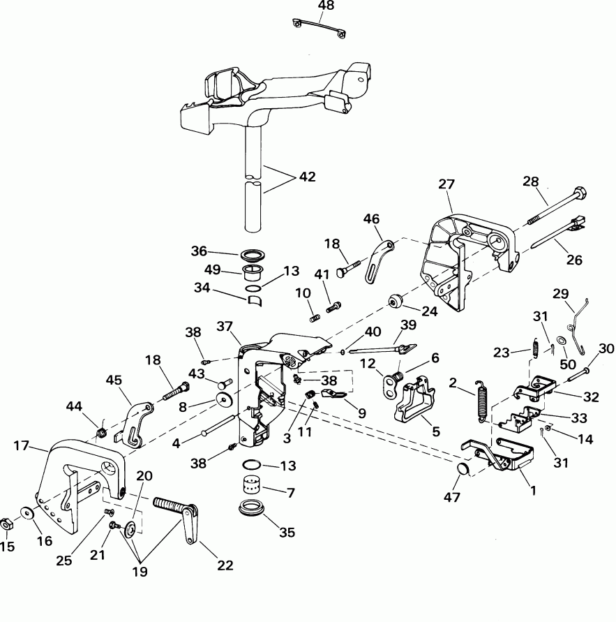 ��������� ��������� EVINRUDE E6RL4SIE 4-stroke, rope start, tiller, 2  - dsection / dsection
