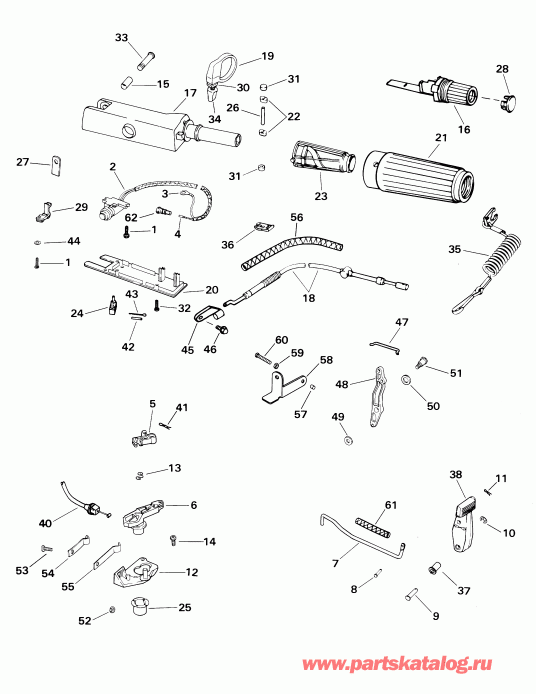 �������� ����� EVINRUDE E6RL4SIE 4-stroke, rope start, tiller, 2  - eering Handle