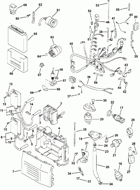 �������� ��������� ����� ������� E70PL4SIA 4-Stroke, Elec. Start, TNT, Bl  - ectrical System