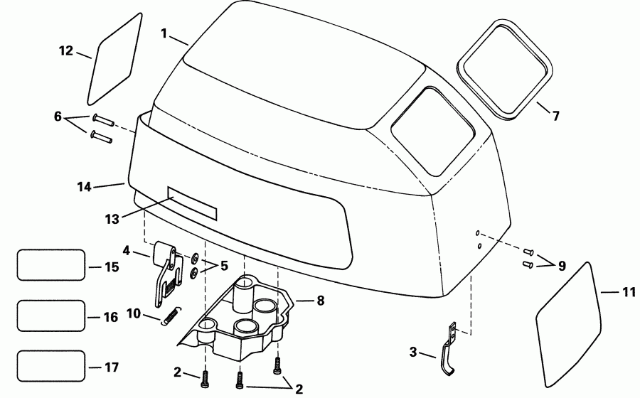 ��������� ������� E8WRLSIR Commercial, rope start, tiller,  - Johnson - Johnson