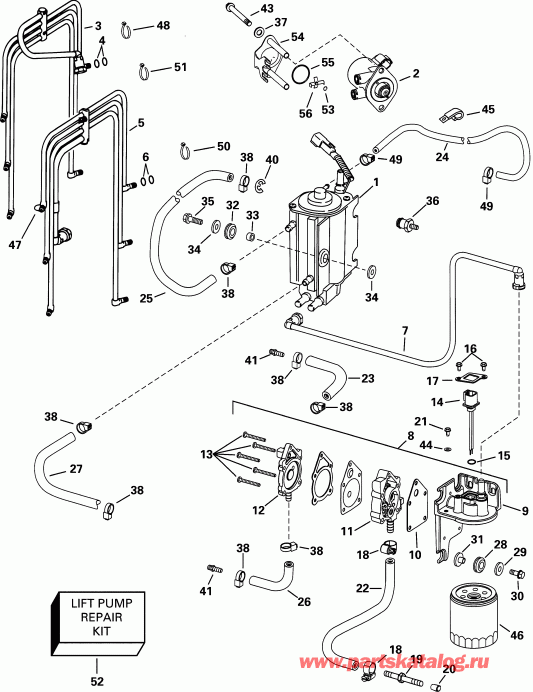 ��������� ����� Evinrude RE135FLSIF FFI, elec start, TNT, 20 in s  - el Components