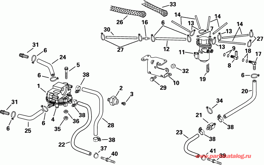  EVINRUDE RE135FLSIF FFI, elec start, TNT, 20 in s  - l Components / l Components