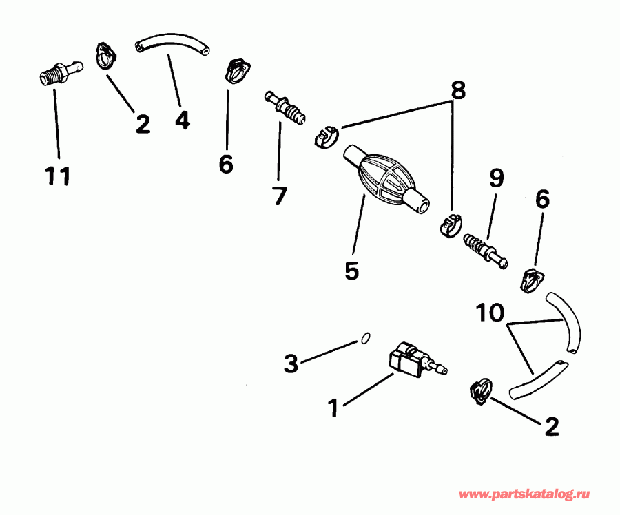  Evinrude SE15BASIR rope start, tiller, 15 in shaf  - 5 / 16 ���� I.d. (�����)
