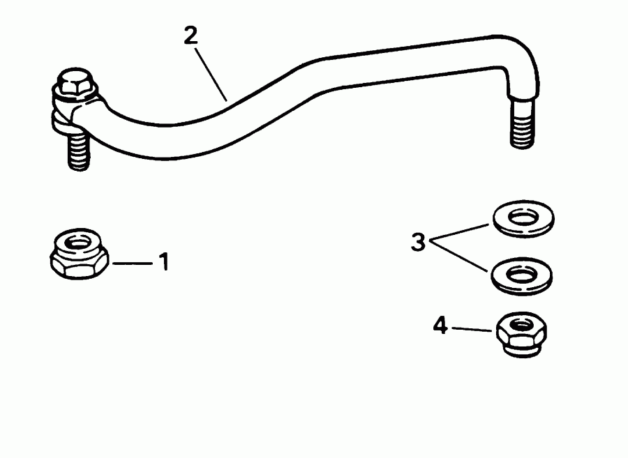 ����� Evinrude SE15BASIR rope start, tiller, 15 in shaf  - eering Link Kit