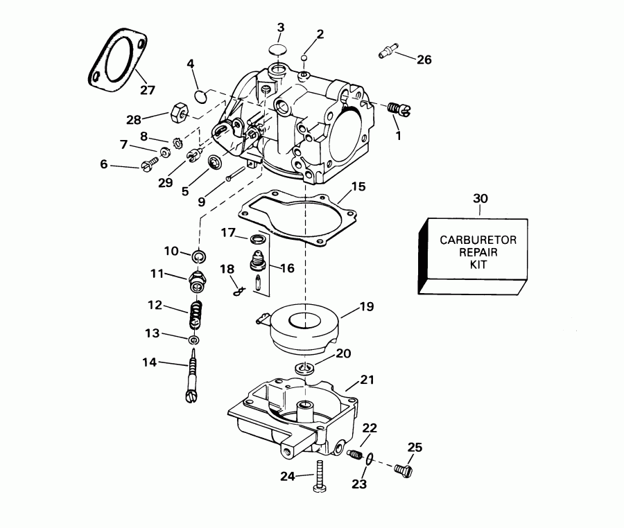 �������� ����� EVINRUDE SE25RDSIE rope start, tiller, 15 in shaf  - 25r - Rl / 25r - Rl