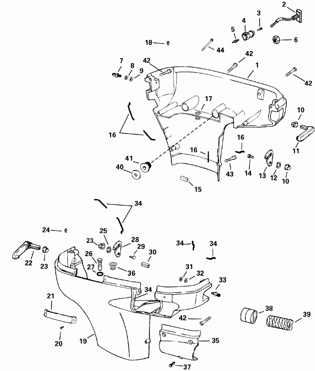 ��������� ����� EVINRUDE E175FCXSNF Ficht Fuel Injection, 25 in.,  - wer ������ ��������� (�����) - wer Engine Cover