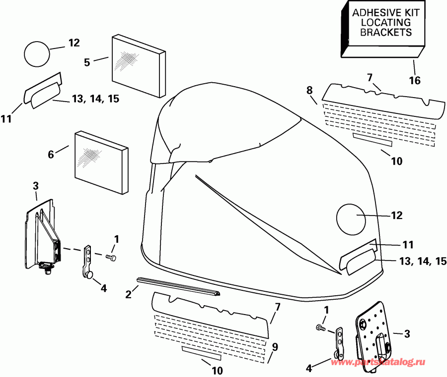 ��������� ��������� EVINRUDE E175FPLSNF Ficht Fuel Injection, 20 in.   - gine ������ - gine Cover