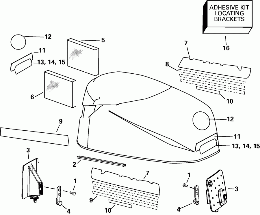 �������� ��������� ����� EVINRUDE E75FPLSNF Ficht Fuel Injection, 20 in.,   - gine ������ / gine Cover