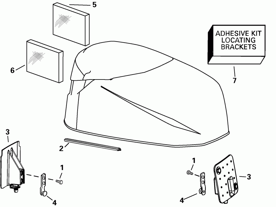 ��������� �������� ����� Evinrude E115FPLSTB  - gine ������ / gine Cover
