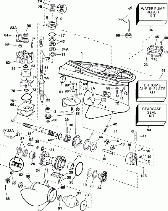 �������� ����� Evinrude E135FPLSTF  - Standard Rotation - 