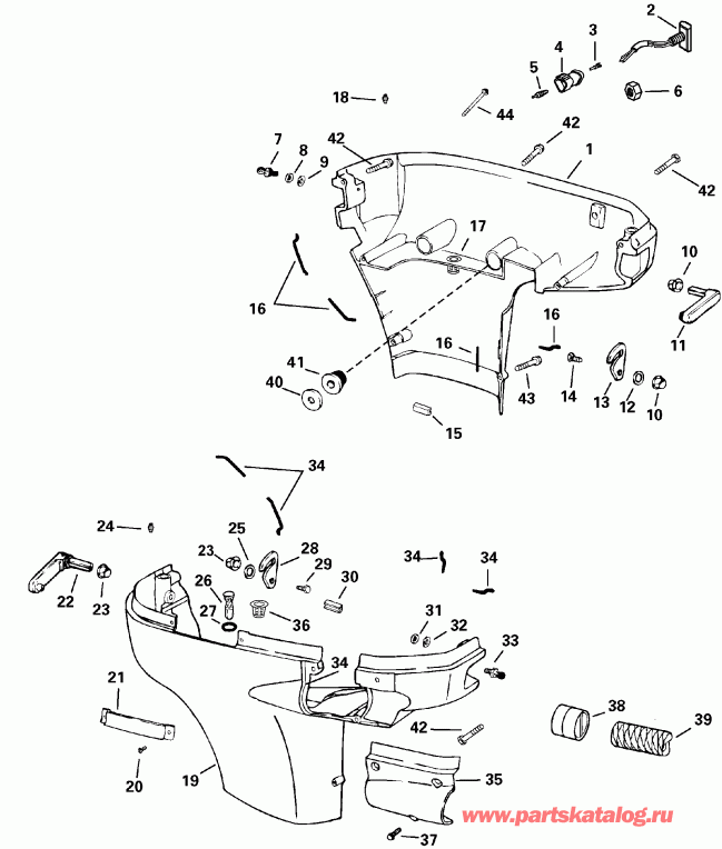 ��������� �������� ����� Evinrude E135FPXSTA  - wer Engine Cover / wer ������ ��������� (�����)