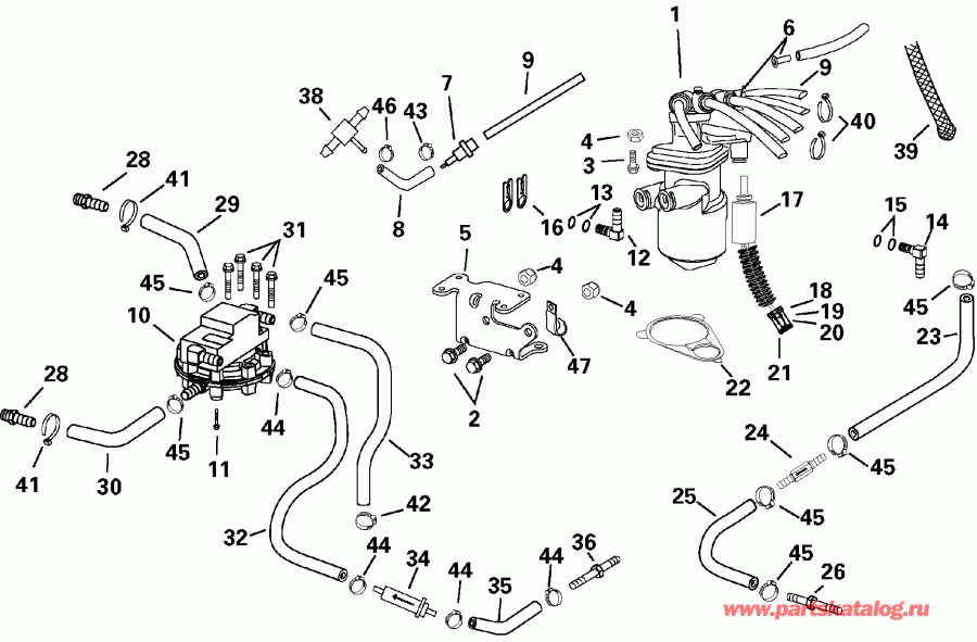 �������� ����� EVINRUDE E135FSLSTF  - l Components - l Components